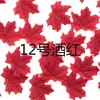 Simulación de hojas de arce rojo hojas de otoño decoración de camino de boda ventana de plomo hojas falsas jardín de infantes DIY hoja individual