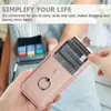 Para Samsung A16 Funda con Anillo y Porta Tarjetas A15 Funda de Tarjeta de Negocio A14 Funda tipo Piel Anti-caídas en stock