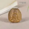 Acessórios Assimétricos de Escultura em Sândalo Colar de Contas DIY Tecido à Mão Pingente Artesanato em Relevo Brinquedo Joia