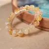 Pulsera de Cristal con Perlas de Cristal Natural Optimizada Pulsera Versátil de Nicho Joyería de Moda de Lujo Ligero Venta al por Mayor para Mujeres