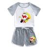 Ropa para niños de dibujos animados del Rey Mono traje de manga corta para niños verano 2022 nuevo conjunto de dos piezas fino de moda para niños