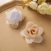 Versão Coreana Suave Clareador Mate Malha Tridimensional Rosa DIY Presilha de Cabelo Elástico de Cabelo Acessório de Cabelo Corsage Feminino Acessórios Florais