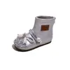 Botas de Felpa para Niñas 2025 Nuevas Botas Cortas de Invierno para Niños Botas de Princesa de Cristal Botas Cálidas de Algodón para Niñas