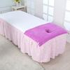 Toalha de banho com abertura para fita de cama de salão de beleza, toalha de massagem espessada com furo para cabeça, toalha absorvente sem pelos com furos para deitar, toalha grande