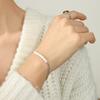 Estilo británico abanico real xiazhong transfronterizo perla de agua dulce natural colgante as de mujer pulsera venta al por mayor joyería de acero de titanio para mujer