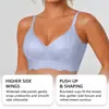 Sujetador push-up Zeriluna con dobladillo ondulado y cierre frontal, hipoalergénico, transpirable, cómodo, sin costuras, moderno, sexy, estilo francés
