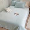 Capa de Cama de Veludo Leite de Alta Qualidade Peça Única Primavera, Outono e Inverno Aconchegante Capa de Cama Coral Antiderrapante Colcha de Cama Conjunto de Três Peças