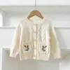 Liquidação: Casaco Suéter de Bebê Outono e Inverno, Tricô para Meninas, Blusa Tricotada de Manga Longa, Cardigã Versátil