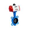 Válvula Borboleta Pneumática, Válvula Borboleta Wafer DN100, Válvula Borboleta Pneumática de Flange, Válvula Borboleta Pneumática com Revestimento de Flúor, Válvula Anticorrosiva Wafer