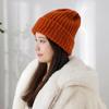 Gorro de lana para mujer, nuevo gorro de lana grande a juego, de moda, para otoño e invierno, gorro de punto pequeño y cálido, gorro de estilo coreano para el frío.