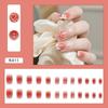 Peças de Nail Art Unhas Vestíveis Amor Blush Unhas Quadradas 24 Peças Encaixotadas Unhas de Prática Celebridade da Internet Fashionável Removível