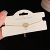 Série Dourada Personalidade Única Tendência Pulseira de Zircônia Luxo Leve Design Versátil Simples Sensação de Alto Padrão Joia de Mão Atacado