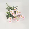 21 pequenas margaridas, flores artificiais, flores silvestres, estilo pastoral, decoração de casa, hotel, salão de lazer, flores falsas, adereços de fotografia