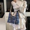 Bolso de Hombro Vaquero Vagabundo Europeo y Americano para Mujer 2025 Nuevo Estilo Coreano Moda Trendy Gran Capacidad Bolso Tote de Hombro Único para Mujer