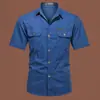 Camisas de Trabajo de Manga Corta para Hombre Más Vendidas, Holgadas, Transpirables y Suaves