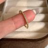 Anillo Delgado de Diamantes Rai de Perla Super Flash para Mujer, Lujo Ligero, Alta Gama, Sencillo, Exquisito, Moda, para Llevar al Trabajo, Anillo Versátil