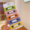 Candy Color Leather Bangs Simples Cabelo Quebrado Clipe Lateral BB Clip Grampo de Cabelo Internet Popular All-match Macaron Grampo de Cabelo Headwear