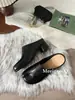 Sandalias de verano retro para mujer, de punta, para exteriores, mules cerrados de piel de vaca trenzada calada, de tacón bajo.