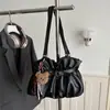 Bolsa de mão plissada de alta qualidade, estilo vintage, para mulheres, nova coleção 2026, bolsa de ombro de grande capacidade, bolsa tote para o dia a dia