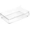 Caja organizadora para escritorio de oficina, caja divisoria tipo cajón para papelería y libros, organizador de compartimentos transparentes de plástico