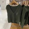 Chaleco de punto Shufulei con cuello en V para mujer, otoño 2024, talla única, 472719
