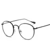 Óculos Lisos com Padrão Retrô 2025, Armações Redondas de Metal para Estudantes, Podem Ser Equipados com Lentes de Grau, Disponível para Dropshipping