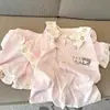 Pijama Cartoon Rilakkuma Feminino Verão Fino Manga Curta Shorts Doce Conjunto de Duas Peças Pode Ser Usado Fora de Casa Conjunto de Roupa