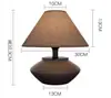 Luminária de mesa de vento silencioso luminária de tecido de cerâmica luminária de designer vento despojado lâmpada de sala de estar retrô vento natural vento simples