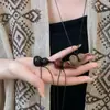 Colar com Pingente de Cabaça para Mulheres, Novo Estilo Chinês, Retrô, Nicho, Sensação de Alto Padrão, Corrente para Suéter de Outono e Inverno, Colar Acessório de Estilo Cultural Nacional