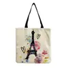 Bolso de hombro con estampado de flores al por mayor de fábrica plegable versátil gran capacidad Bolso de mano portátil para mujer para salir