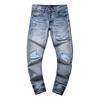 Venta al por mayor transfronteriza Purp1E Estilo High Street Americano Rasgado Parche Moda Retro Pierna Recta Amir1 Marca de Jeans