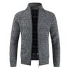 Mingshi! Cardigan de Tricô Suéter Masculino Gola Alta Jaqueta com Zíper Suéter Quente Suéter Moderno