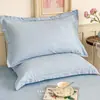 Funda de almohada de jacquard satinado, 100% algodón puro, un par, nuevo modelo 2026, funda para almohada de adulto 48x74