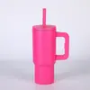 Copo de carro Amazon 24oz cor sólida com alça, caneca térmica de aço inoxidável 304, adequado para carro, escritório e uso portátil