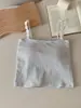 Camisole Listrada com Flores para Mulheres, Pode Ser Usada Sozinha ou como Camada Interna, Estilo Longo Tubo, Caimento Justo, Não Precisa de Sutiã