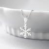 Cao Shi pingente criativo estilo japonês e coreano colar de floco de neve liso de Natal corrente de clavícula de temperamento feminino joia de pescoço atacado
