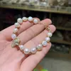 Pulsera de Mariposa de Perla Kyanita Exquisita de Nicho de Lujo Ligero Pulsera 2024 Nueva Pulsera de Perla de Agua Dulce de Alta Calidad
