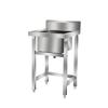 Suministro de Fábrica Acero Inoxidable Desmontaje Pie Cuadrado Lavabo de Una Estrella Cocina Lavabo de Verduras Fregadero Doméstico Comercial Fregadero