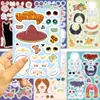 8 Decoração de Colagem de Rosto Mutável do Dia dos Mortos Mexicano em Desenho Animado Celular Skateboard DIY Impermeável Transfronteiriço Adesivos de Halloween