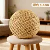 Brinquedo para gato, bola de sisal, extra grande, para autoentretenimento e alívio do tédio, vara com pena para gatos, durável e resistente à mordida, bola que faz barulho, linha completa de suprimentos para gatos