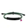 Pulseira de Corda de Mão Multicor Transfronteiriça Europeia e Americana Material em Branco Pronto para Uso Acessórios de Diamante Roxo Rosa Gravação Presente Pulseira de Aço Inoxidável