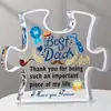 Nuevos Adornos Acrílicos Transparentes de Amazon para Papá, Regalo de Cumpleaños del Día del Padre, Bendiciones, Decoraciones de Escritorio