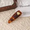 Pinzas para el Cabello de Plumeria de Color Caramelo Importadas de Corea, Pinzas Lindas para Flequillo de Niña, Pinzas Bb de Flor, Pasadores Laterales, Accesorios para el Cabello