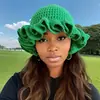 Gorro de Lana Tejido a Mano para Invierno y Otoño, Gorro Grueso a Prueba de Viento con Diseño de Olas, Gorro de Punto Simple Versátil de Color Sólido