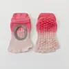 Calcetines de Yoga Abiertos para Mujer, Calcetines Antideslizantes de Cinco Dedos en Color Degradado, Calcetines sin Talón para Pilates y Fitness, Calcetines Específicos para Deportes de Interior