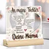 Regalo para el Día del Padre Adornos Acrílicos en Forma de Corazón Regalos Conmemorativos Creativos para Papá Venta Caliente Transfronteriza Mesa Acrílica