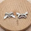 20X12Mm 1.05g Liga de Prata Antiga Acessórios de Joia Conector de Laço DIY Retrô