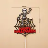 Decoración de Pastel de Halloween Arcilla Suave Figura Linda de Fantasma Ojos Chistosos Perlas de Azúcar Velas de Halloween Toppers Inserts