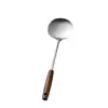 Espátula con forma de hongo de madera de nogal, espátula pequeña para olla de acero inoxidable, cuchara para freír doméstica, olla de hierro, cuchara de cocina resistente a altas temperaturas, utensilio de cocina resistente al calor