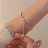 Diamante Lucky Broken Silver Vários Dois Lucky Brand Broken Silver Bracelet Pulseira de Luxo Leve para Meninas Pulseira de Design de Nicho Nova